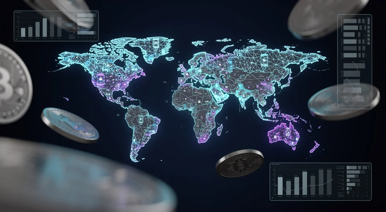 Carte du monde illustrant l'imposition des cryptomonnaies par pays